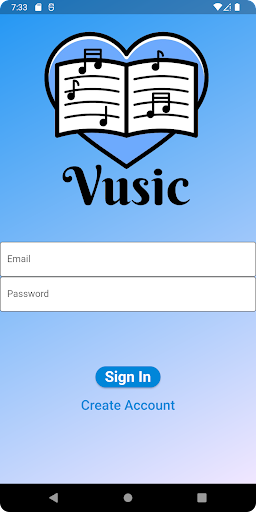 Android application Vusic screenshort