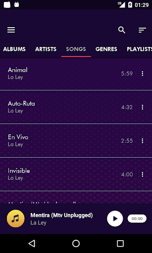 Android application reproductor de musica 2020 screenshort