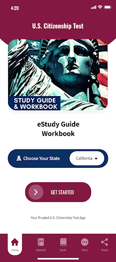 Android application US Citizenship Test Prep screenshort