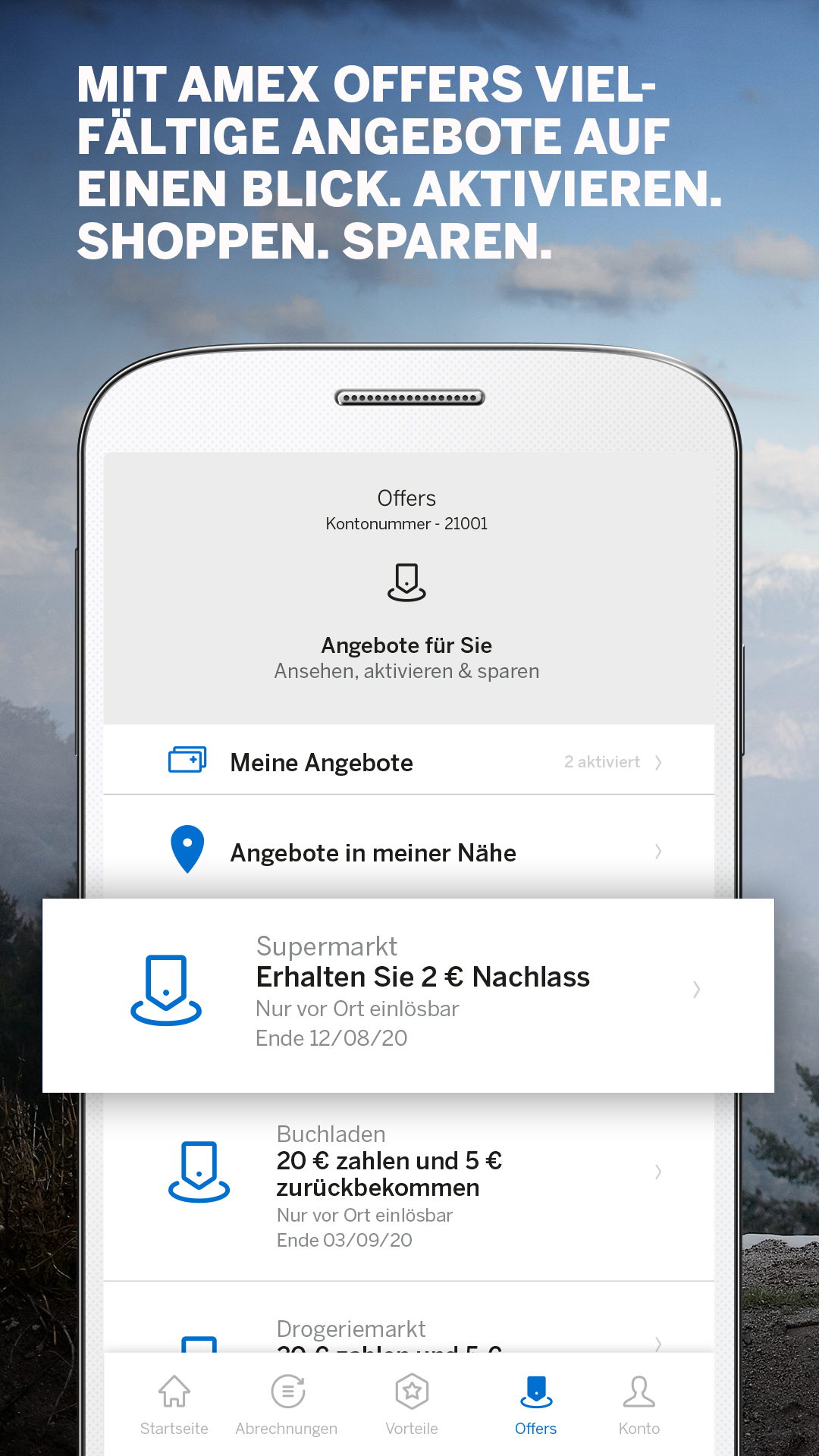 Android application Amex Deutschland screenshort
