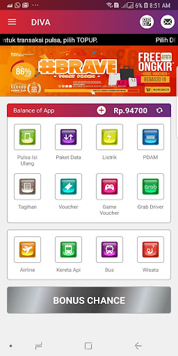 Android application DIVA Digital screenshort