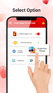 Rose Zipper lock Screen