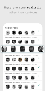 Captura de Pantalla 4 Romantic Stickers - SticMoji android