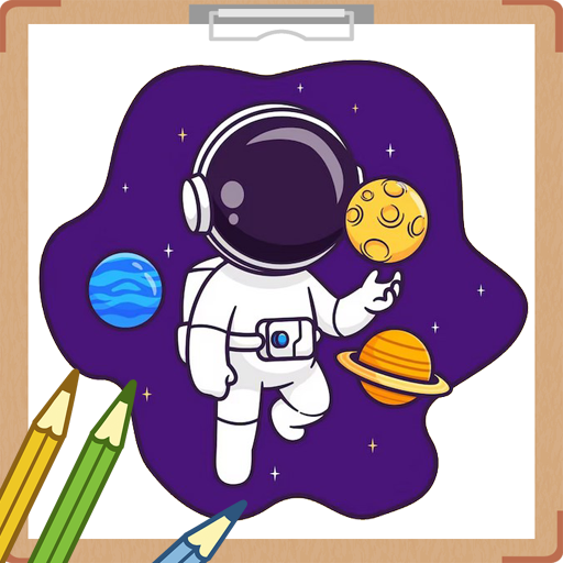 Planet and Space Coloring Book logo