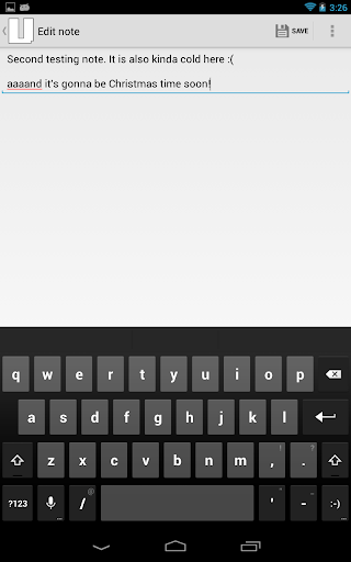 VNote Screen 2