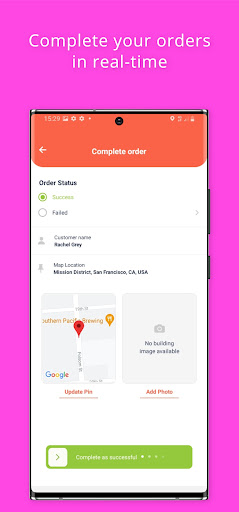 Android application Weego Driver screenshort