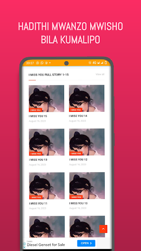 Android application Hadithi za kiswahili screenshort