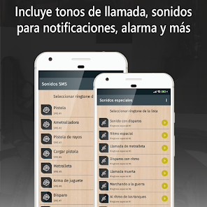 Screenshot 8 ringtones de armas, sonidos android