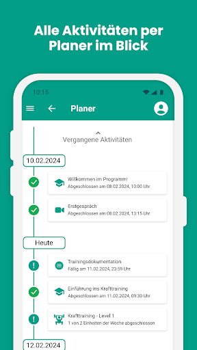 Android application ms BEWEGT screenshort