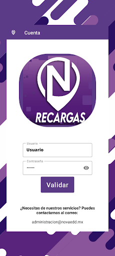 Android application Novaedd Recargas screenshort