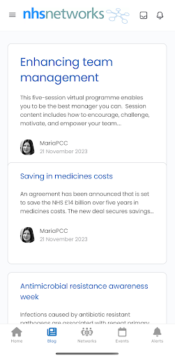 Android application NHS Networks screenshort