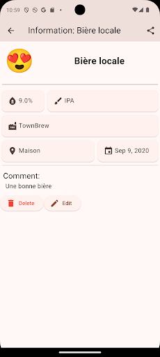 Android application BeerMoji screenshort
