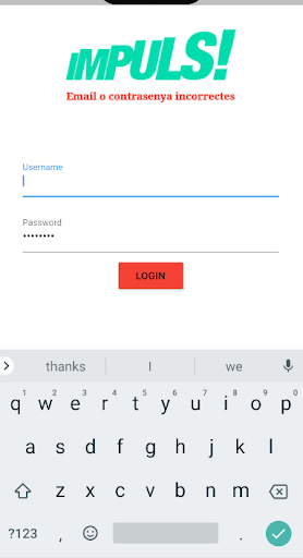 Android application Impuls Associació screenshort