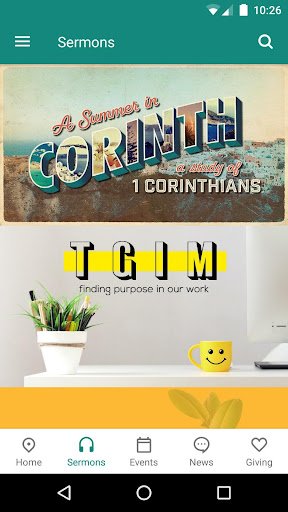 Fair Oaks Church App Screen 2
