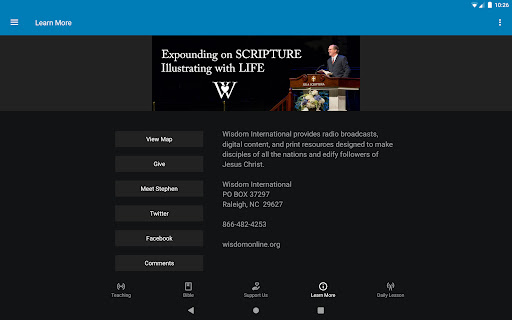 Screenshot of Wisdom International