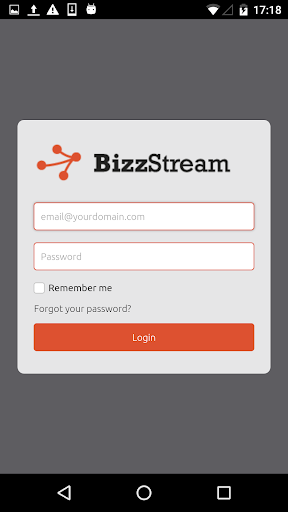 Android application BizzStream screenshort