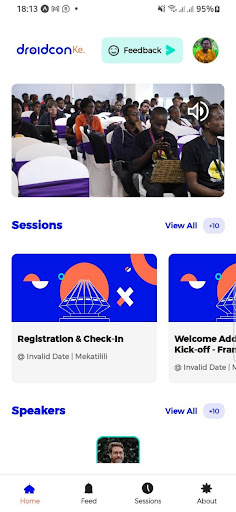 Android application droidconKe2022 React Native screenshort