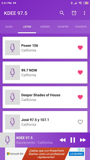 KDEE 97.5 Radio App Sacramento Screen 2