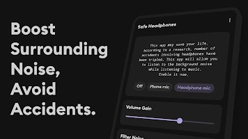 screenshot of Safe Headphones: hear clearly