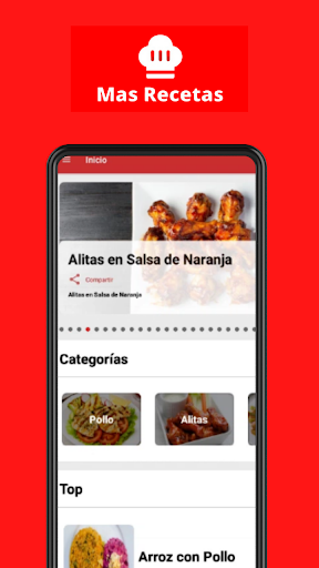 Android application Mas Recetas screenshort