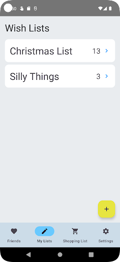 Wish List Screen 3