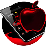Red Neon Apple Dark Theme icon
