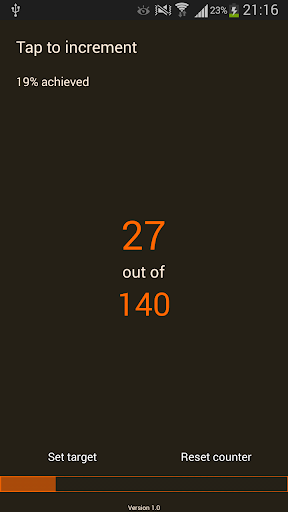Android application Target Counter screenshort