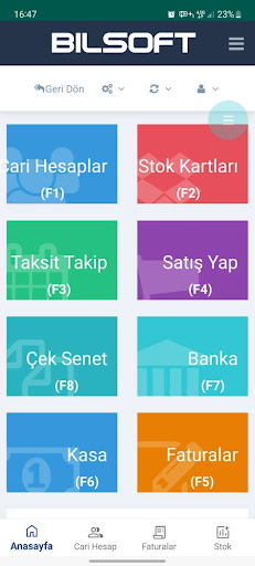 Android application Bilsoft Mobil Ön Muhasebe V2 screenshort
