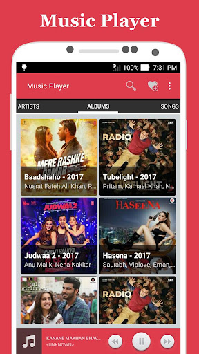 Android application Music Player screenshort