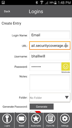 Password Genie Data Protection Screen 2