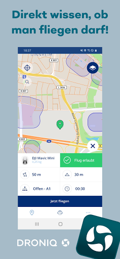Android application Droniq App screenshort