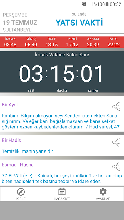 Ezan Vakti Alarmı - 1.2.19 - (Android)