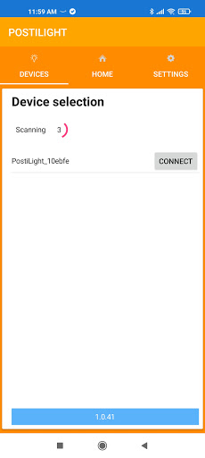 Android application Postilight Control App screenshort