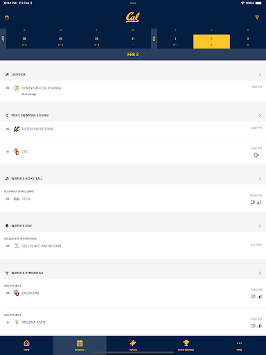 Screenshot of California Golden Bears