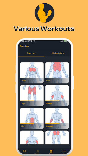 Android application GYM Coach : home & gym workout screenshort