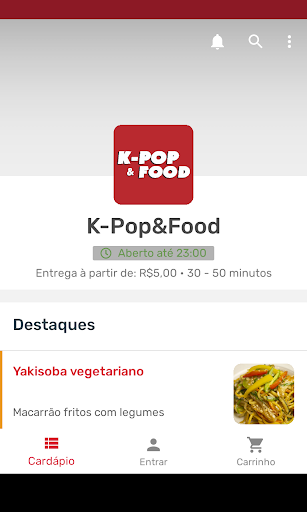 Android application K-Pop&Food screenshort