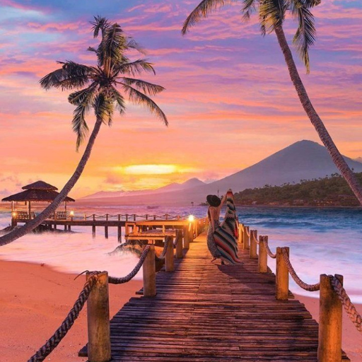 beach wallpaper 4k logo
