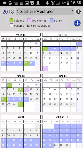 Bundesferien, Ferien+Feiertage Screen 2