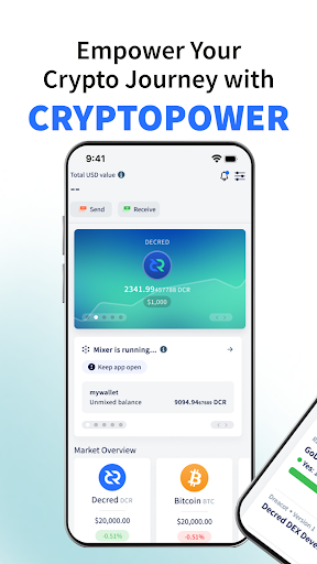 Android application Cryptopower Wallet screenshort