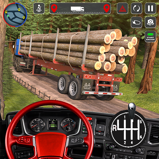 Log Transporter Truk Mengemudi