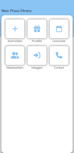 Android application New Phase Fitness screenshort
