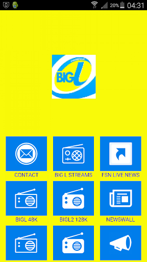 Android application BigL Radio Player v10 screenshort