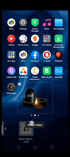 Shiva Linga Widget Screen 2