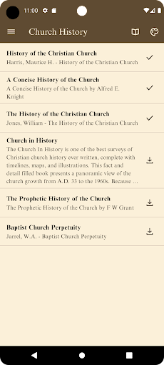 Android application Church History screenshort
