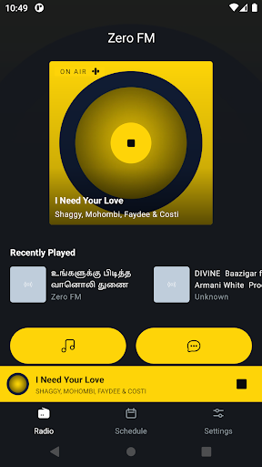 Android application ZeroFM.live screenshort
