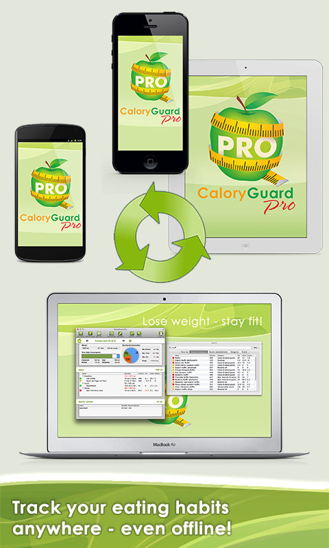 Android application CaloryGuard Pro screenshort