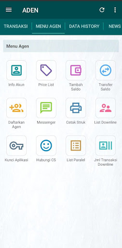 Android application ADEN Reload screenshort