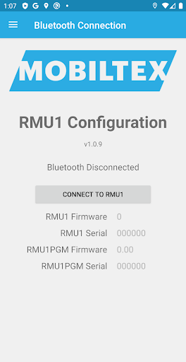 Android application RMU1 Config screenshort