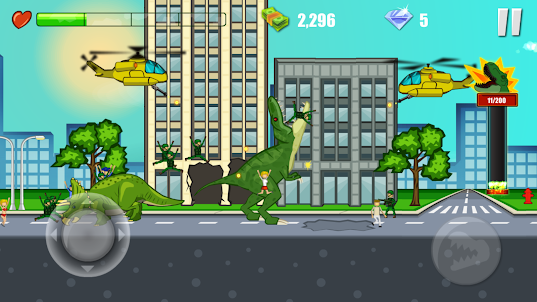 Dinosaurs Terrorising the City