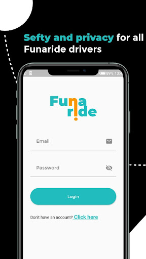 Android application FunaRide Driver screenshort